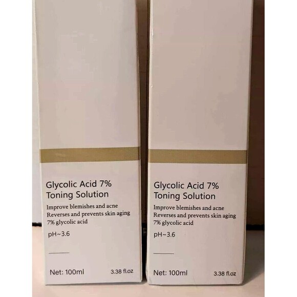 2 Pack Glycolic Acid 7% Toning Solution. 100 ml 3.38 fl oz New USE BY 1/2027 - Picture 2 of 5